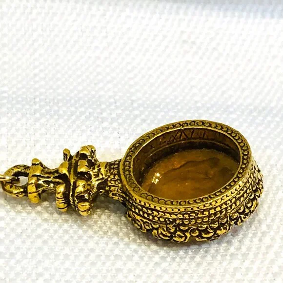 Vintage 1960s Goldette Jewelry Multi Strand Necklace with Pendants in Gold Tone - Picture 11 of 15